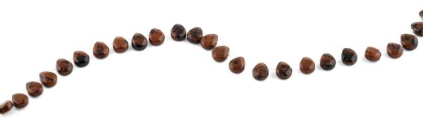 8x10MM Mahogany Pear Gemstone Beads Cheap - Image 3