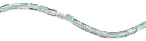 6x12mm Clear Green Rainbow Topaz Rectangle Faceted Crystal Beads For Cheap - Image 3