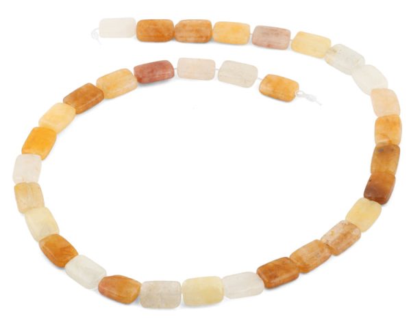 8x12mm Yellow Jade Rectangular Beads For Discount