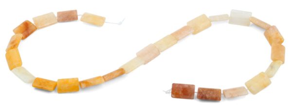 10x15mm Yellow Jade Rectangular Beads Discount - Image 2