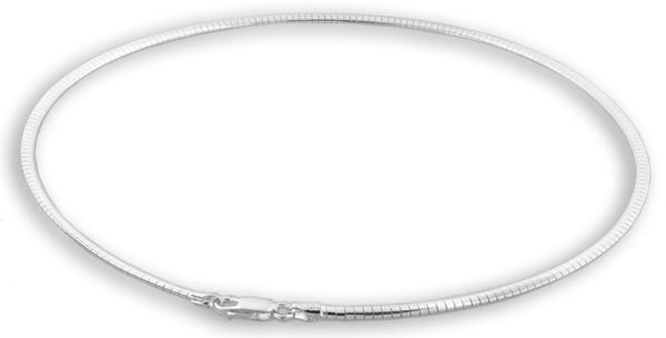 Sterling Silver 16  Dome Omega Chain Necklace 3.0mm Supply - Image 2