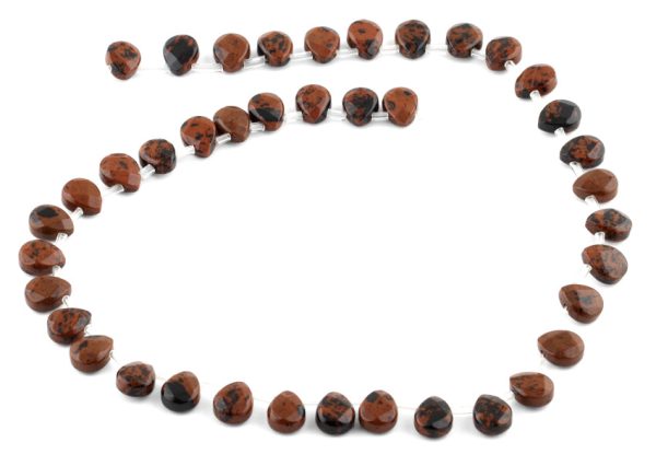 8x10MM Mahogany Pear Gemstone Beads Cheap