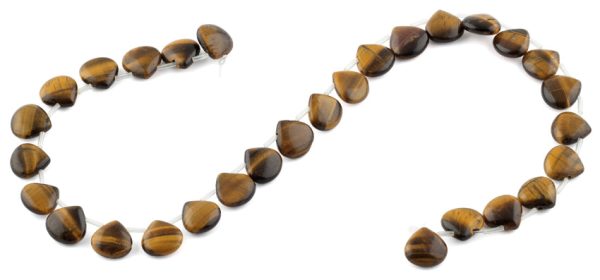 13x13MM Tiger Eye Pear Gemstone Beads Online now - Image 2
