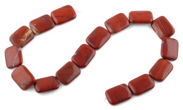 18x25MM Red Stripe Jasper Rectangular Gemstone Beads Online Sale - Image 2