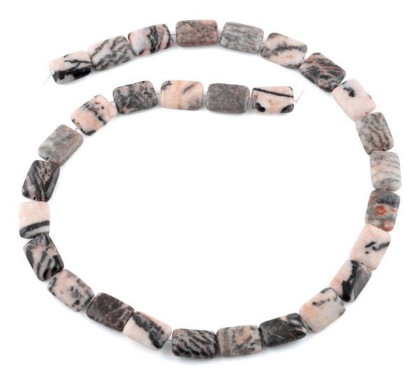10x14MM Pink Zebra Jasper Rectangular Gemstone Beads Sale