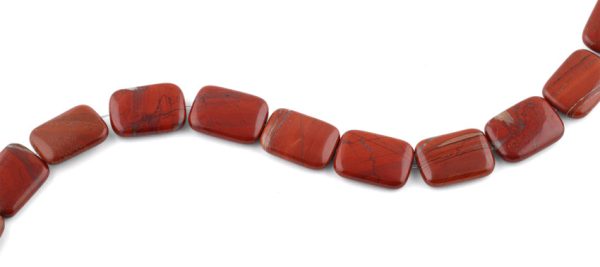 18x25MM Red Stripe Jasper Rectangular Gemstone Beads Online Sale - Image 3
