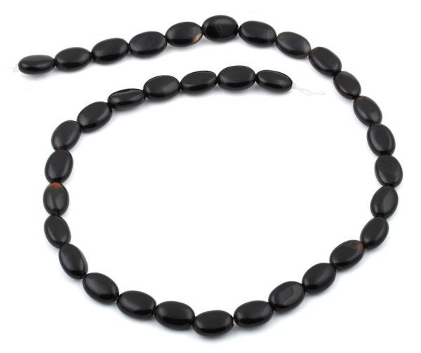 8x12MM Black Onyx Oval Gemstone Beads Hot on Sale
