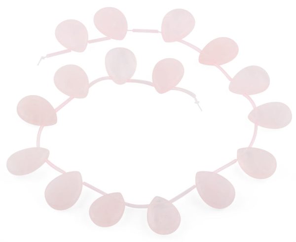 17x24MM Rose Quartz Pear Gemstone Beads Supply