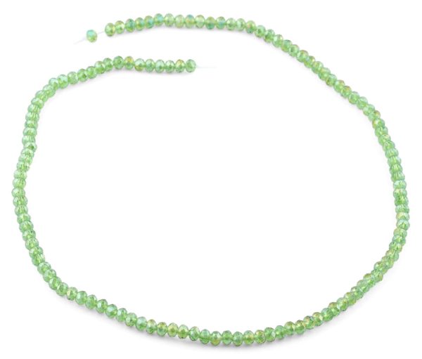 4mm Green Faceted Rondelle Crystal Beads Fashion