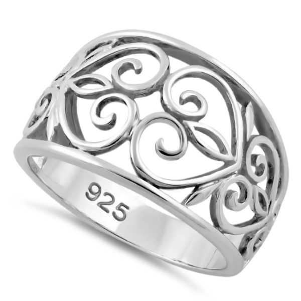 Sterling Silver Caged Heart Ring Online Sale